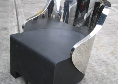 custom made furniture steel wing chair